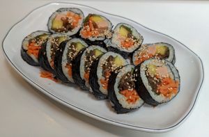 Ham gimbap at Maru JaYeonSik Kimbap in Seoul