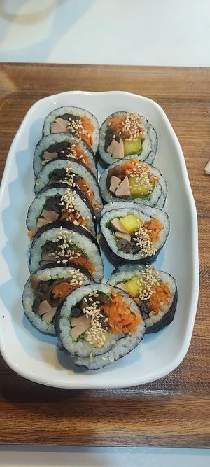 Soy Ham Kimbap at Maru JaYeonSik Kimbap in Seoul