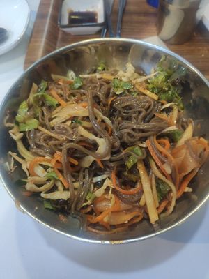 Cold Buckwheat Noodle Mix mixed at Maru JaYeonSik Kimbap in Seoul