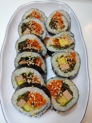 Soy ham gimbap at Maru JaYeonSik Kimbap in Seoul