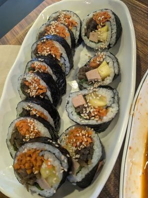 Soy ham Gimbap at Maru JaYeonSik Kimbap in Seoul