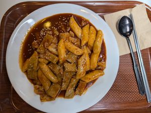 Tteokbokki - extremely spicy!!! at Maru JaYeonSik Kimbap in Seoul