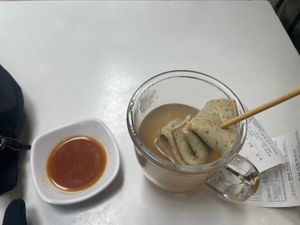 Vegan odeng (not my taste at all)   at Maru JaYeonSik Kimbap in Seoul