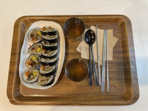 Fried tofu gimbap   at Maru JaYeonSik Kimbap in Seoul