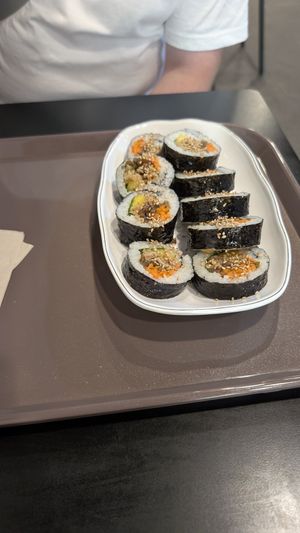 Fried tofu gimbap at Maru JaYeonSik Kimbap in Seoul