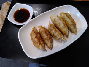 Fried dumplings at Maru JaYeonSik Kimbap in Seoul