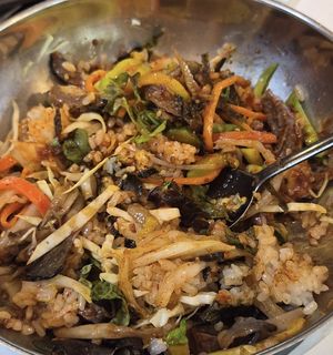 Bibimbap at Maru JaYeonSik Kimbap in Seoul