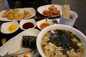 We only paid 13€ for all the food!!! at Maru JaYeonSik Kimbap in Seoul