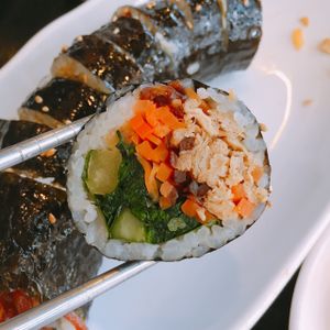 유부김밥 (Fried tofu kimbap) at Maru JaYeonSik Kimbap in Seoul