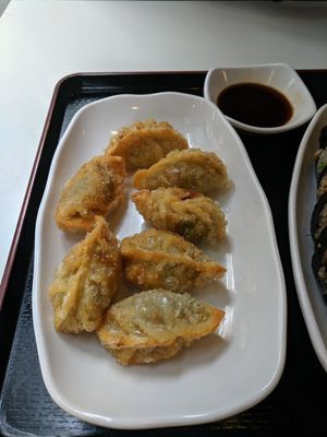 Fried dumplings at Maru JaYeonSik Kimbap in Seoul