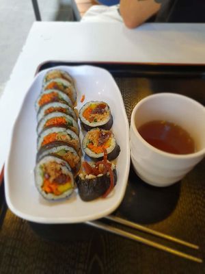Fried tofu Kimbap  at Maru JaYeonSik Kimbap in Seoul
