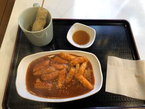 Tteokbokki 😋 at Maru JaYeonSik Kimbap in Seoul