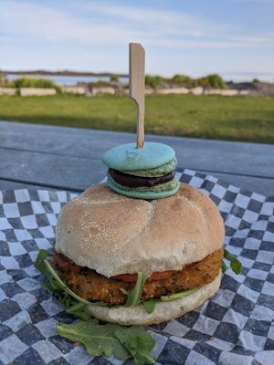 Cordon bleu burger for burger week at Real Fake Meats in Halifax