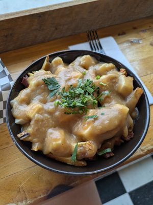 Small poutine at Real Fake Meats in Halifax