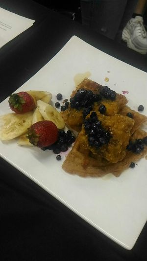 Chickn and waffles at Real Fake Meats in Halifax