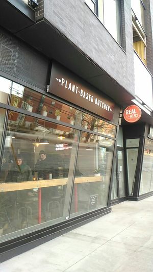 Outside at Real Fake Meats in Halifax