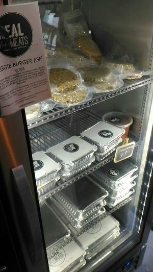 Fridge at Real Fake Meats in Halifax