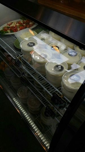 Fridge at Real Fake Meats in Halifax