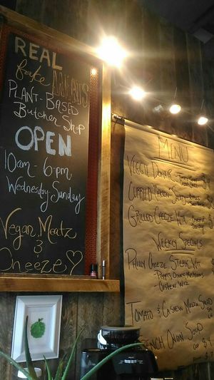 Signs at Real Fake Meats in Halifax