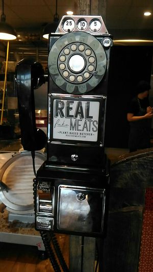 Old phone at Real Fake Meats in Halifax