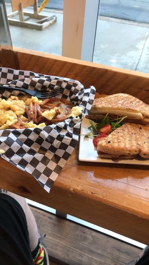 Poutine and grilled cheese  at Real Fake Meats in Halifax