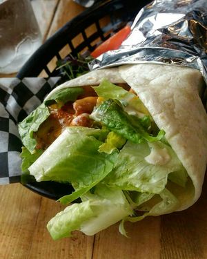 Buffalo chicken wrap at Real Fake Meats in Halifax