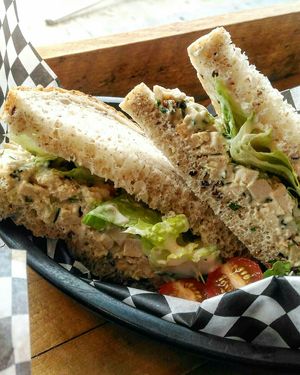 Chicken salad at Real Fake Meats in Halifax