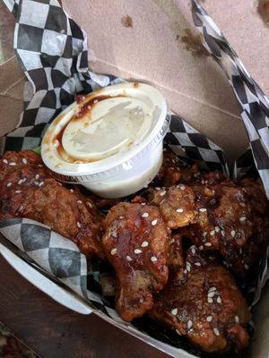 Hunni garlic wings at Real Fake Meats in Halifax