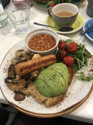 The vegan breakfast   at The Flower Cup in Chester