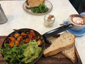 The tofu hash at The Flower Cup in Chester