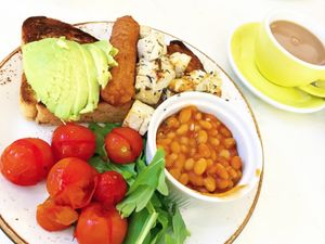 All day vegan breakfast at The Flower Cup in Chester