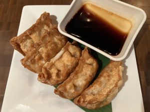 Veggie gyozaa  at Nojo Ramen Tavern in San Francisco