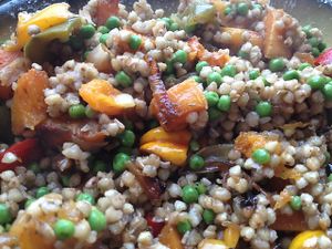 buckwheat salad with roasted veg at La Beuratte in Cornimont