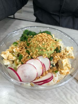 Tofu poke bowl  at Pokemoto in Norwalk