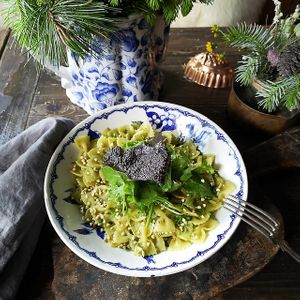 Homemade vegetarian pesto at Brasserie Uno in Zermatt