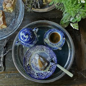 Vegetarian organic rhubarb cake at Brasserie Uno in Zermatt