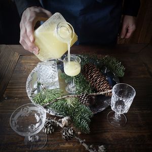 Organic homemade limoncello at Brasserie Uno in Zermatt