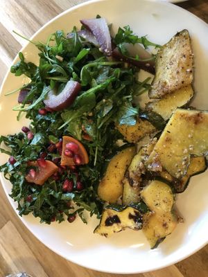 Three scoop salad plate at Baagan in Moraga