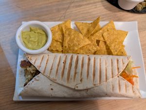 Vegan fajita at La Buena Vida in Granada