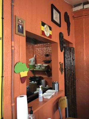 Kitchen window    at Cafe Roots-N-Kulchah in St Croix