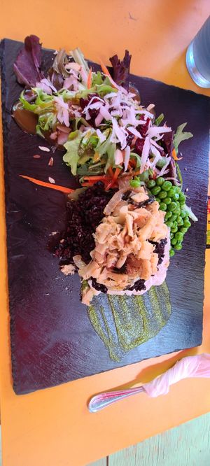 Salt fish at Cafe Roots-N-Kulchah in St Croix