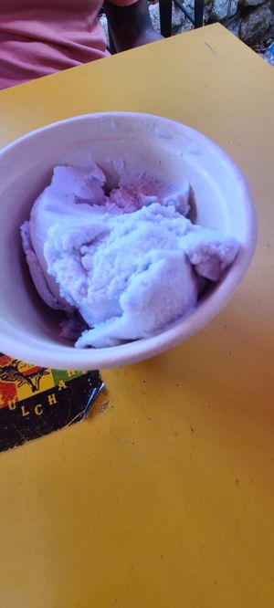 Coconut lavender lemonade ice cream at Cafe Roots-N-Kulchah in St Croix