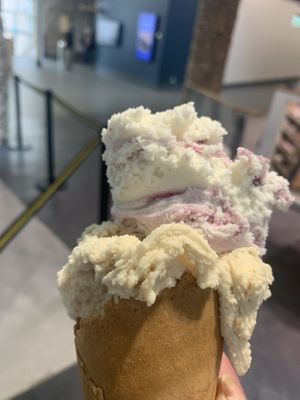 Biscoff and banana & blueberry ice cream  at Rheged in Penrith