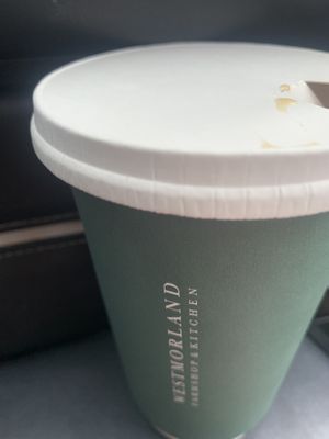 Iced oat milk latte  at Rheged in Penrith