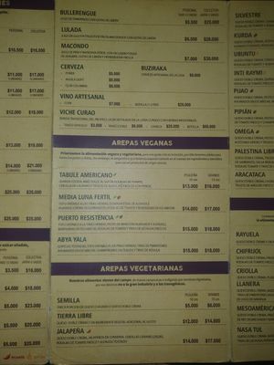 menu February 2025 at Zea Maiz in Cali