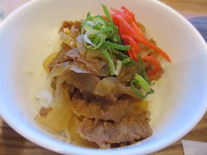 Mini beef bowl at NRT - T's Tantan - T2 in Narita