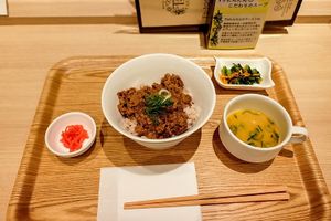 Beef bowl set. Great texture and flavors. at NRT - T's Tantan - T2 in Narita