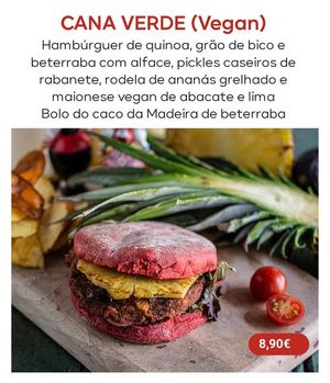 Cana Verde no Menu at Bira dos Namorados in Braga