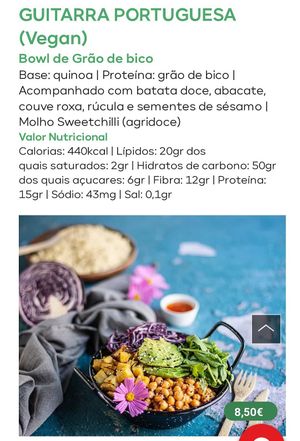 Guitarra Portuguesa no Menu at Bira dos Namorados in Braga