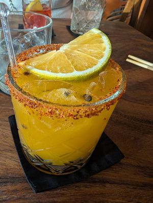 Passion Fruit Mezcalita at Yamamoto in Cancun